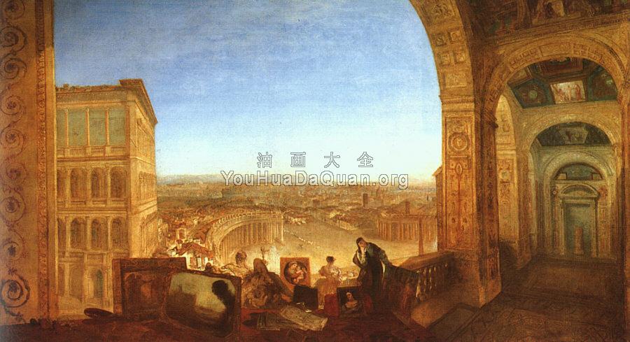 Rome from the Vatican - 约瑟夫·玛罗德·威廉·透纳